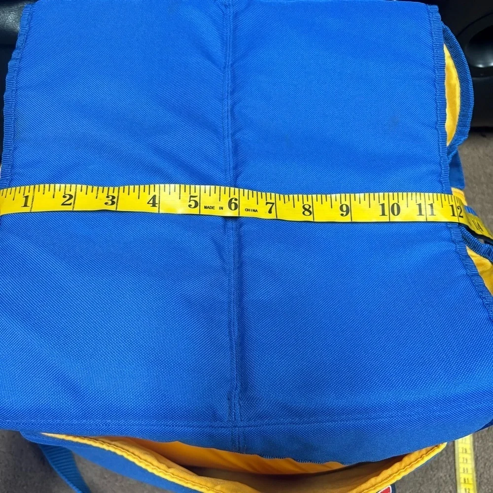 FISHER PRICE Diaper Bag Tote Cooler Bag Blue Yellow Vintage Large Travel 90's